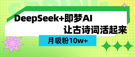 用DeepSeek做AI 古诗词视频，涨粉 10W+(保姆级教程)-小熊猫站长