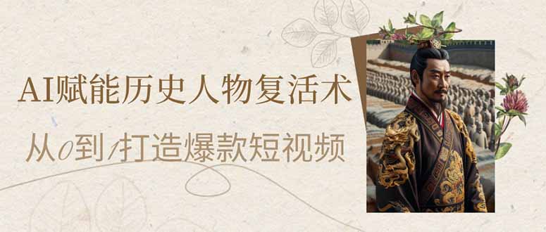 （14311期）AI赋能历史人物复活术：从0到1打造爆款短视频-小熊猫站长