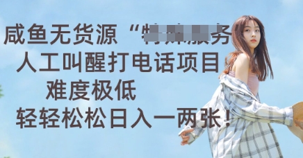 咸鱼无货源人工叫醒打电话项目，难度极低， 轻轻松松日入一两张-小熊猫站长
