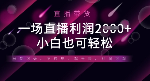 半无人直播带货，一场利润数张，适合所有平台玩法，小白也可轻松-小熊猫站长